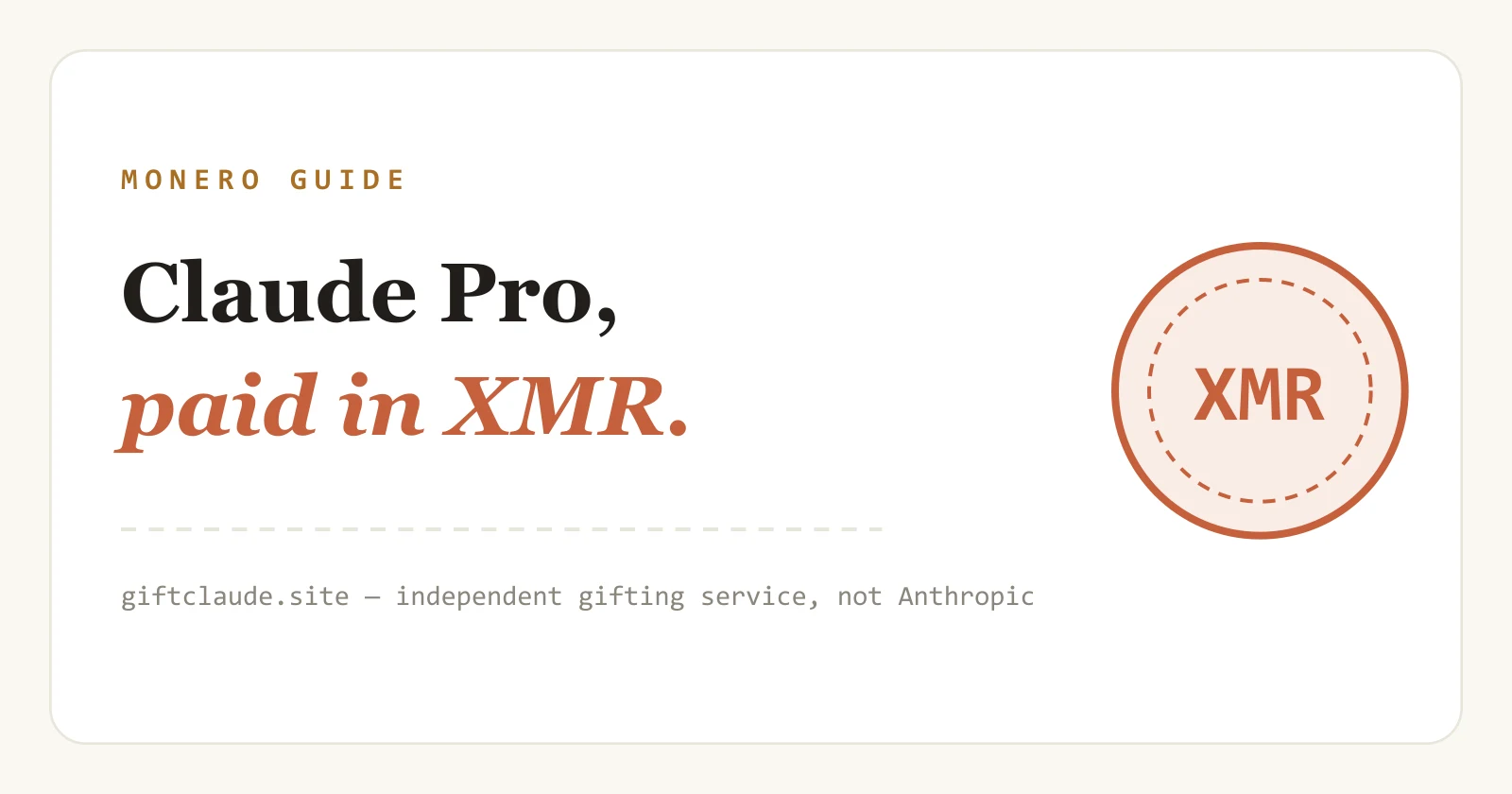 A Monero coin next to a Claude subscription activation screen