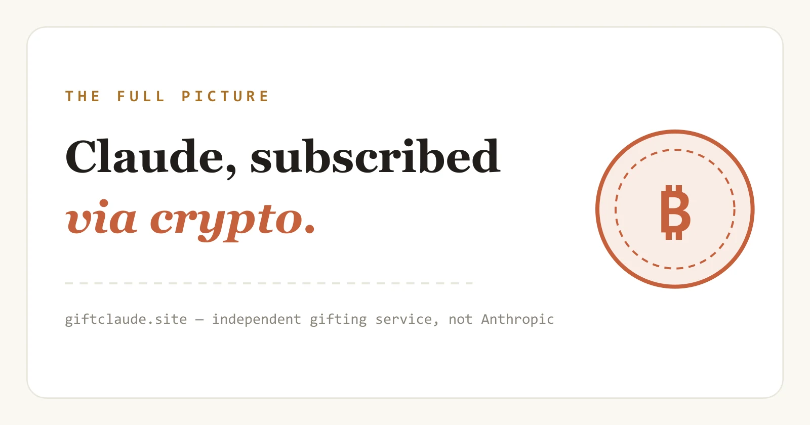 A crypto coin unlocking a Claude subscription on a laptop screen